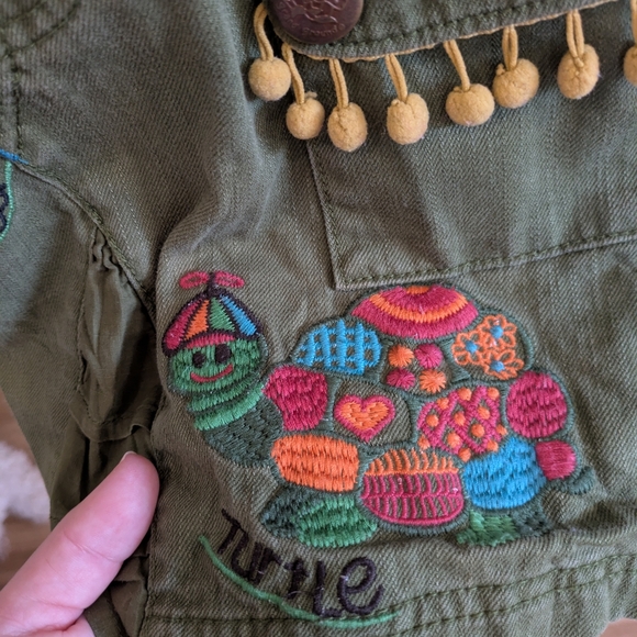 Vintage Y2K Green Overall Dress with Fun Patches - Picture 5 of 6